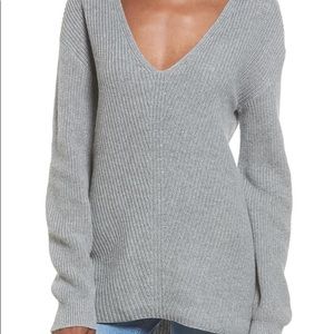 Nordstrom BP V-Neck Grey Sweater Small